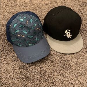 MLB Black and Gray Cap with Blue Dinosaur Hat
